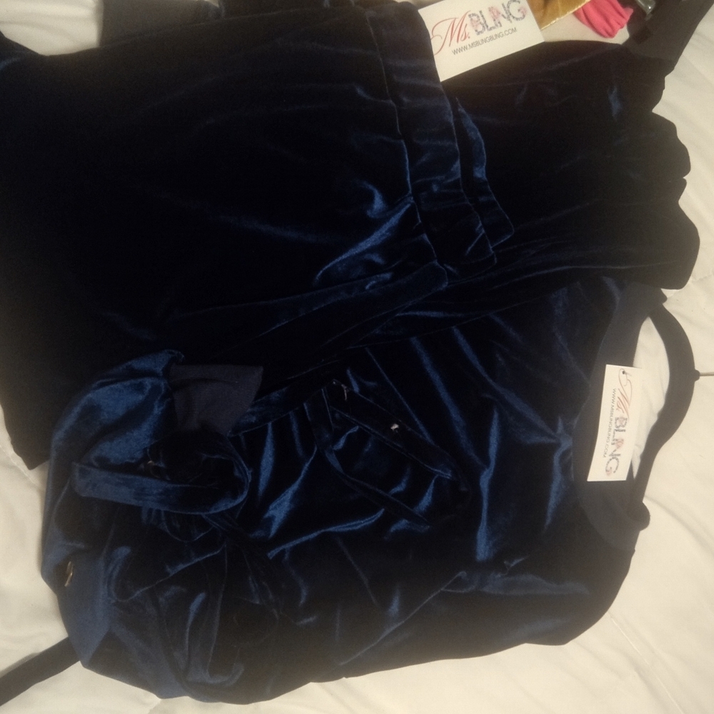 Ms Bling Melissia Velour Jogger Set - 2XL  Sapphire